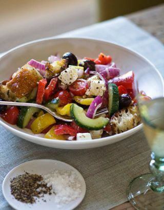 insalata greca con pomodori