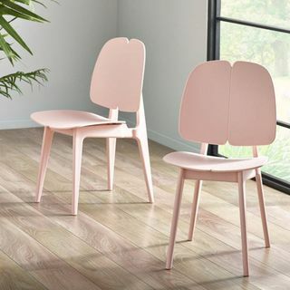 Mira Set di 2 sedie da pranzo in rosa