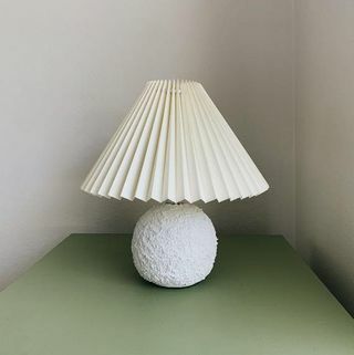 Mini lampada avorio plissettato