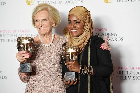 Mary Berry e Nadiya Hussain ai British Academy Television Awards, maggio 2016