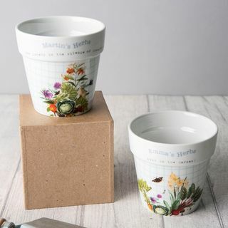 Set RHS personalizzato di due fioriere in ceramica