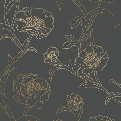 Sfondo Peonies Noir Peel and Stick