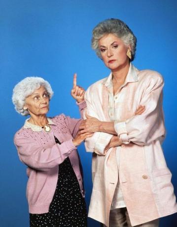 Bea Arthur ed Estelle Getty in Golden Girls