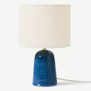 Lampada da Tavolo Nooby, Ceramica Smaltata Reattiva Blu