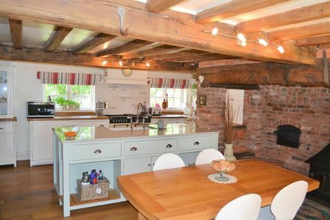 Cottage con tetto di paglia, Hill Top, Longdon Green