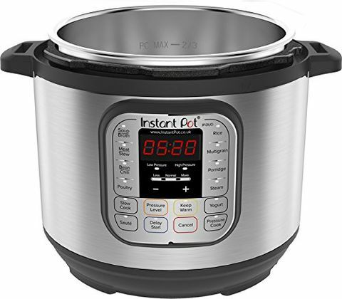 Pentola a pressione elettrica 7 in 1 Instant Pot Duo V2, 6 Qt, 5,5 L 1000 W, acciaio inossidabile spazzolato / nero, 220-240 v, vaso interno in acciaio inossidabile