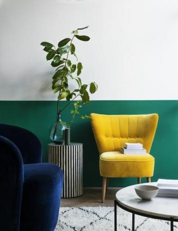Swoon soggiorno - sedia in velluto giallo