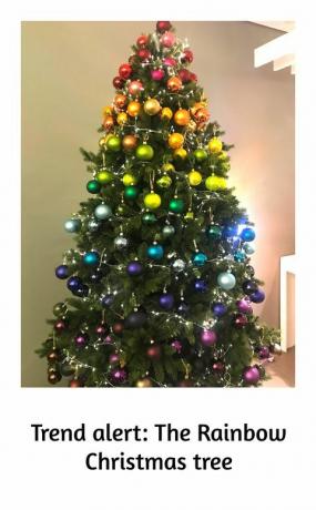 John Lewis Rainbow Christmas Tree 2018 - Tendenza della decorazione dell'albero di Natale