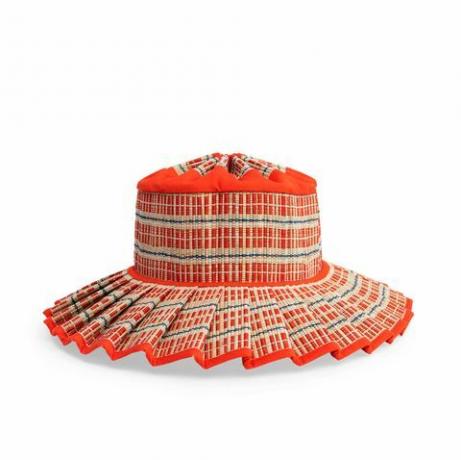 cappello da sole in tessuto rosso