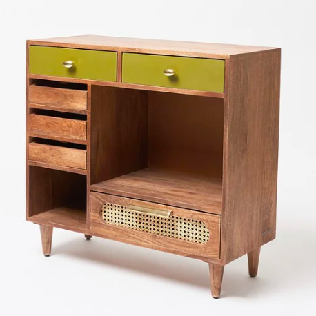 New Boys Page Credenza in legno di mango verde