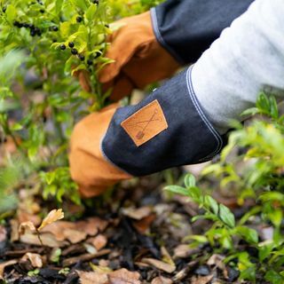 Guanto da giardinaggio in denim con polsino a guanto 