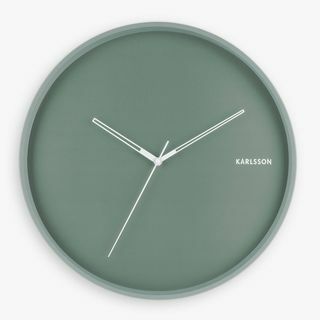 Orologio da parete Karlsson Hue Silent Sweep in metallo, 40 cm, verde