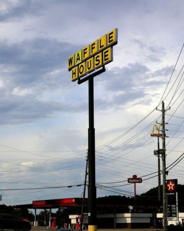 birmingham, al july 05 waffle house restaurant signage in birmingham, alabama on july 5, 2018 photo by raymond boydgetty images