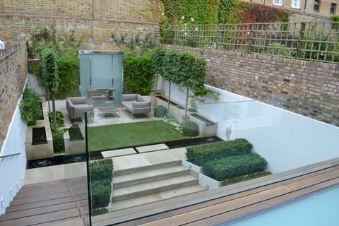 Design contemporaneo del giardino a Kensington - progettato da Kate Gould - costruito da The Garden Builders