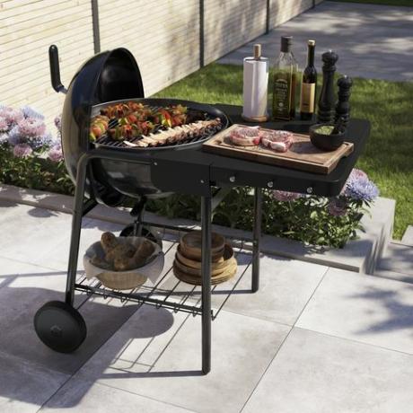 goodhome kiowa carrello barbecue a carbone nero