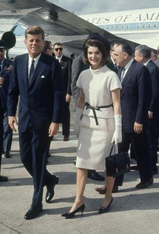 John F. Kennedy e Jackie Kennedy il giorno prima dell'assassinio di JFK