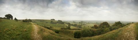 panorama dalla collina di Santa Caterina, Winchester